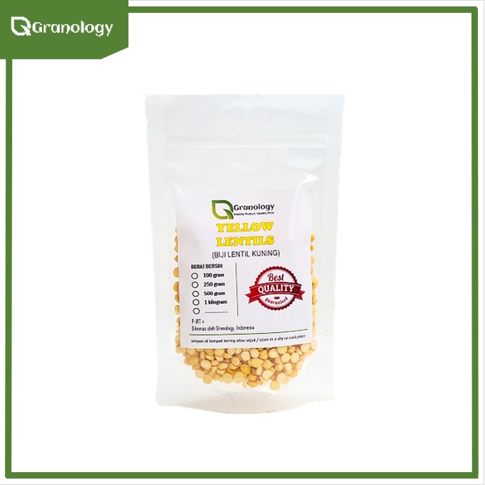 Kacang Lentil Kuning / Yellow Lentil (100 gram) by Granology