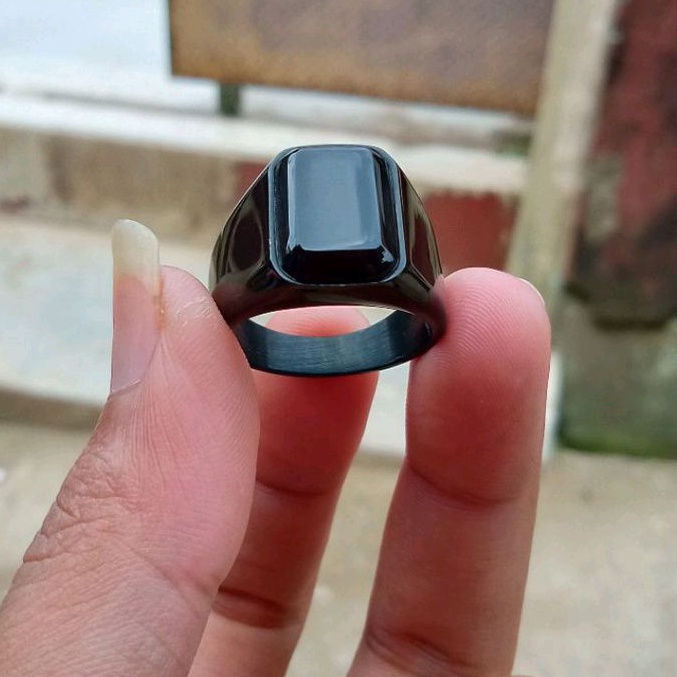 Cincin batu akik yaman wulung kotak cutting natural