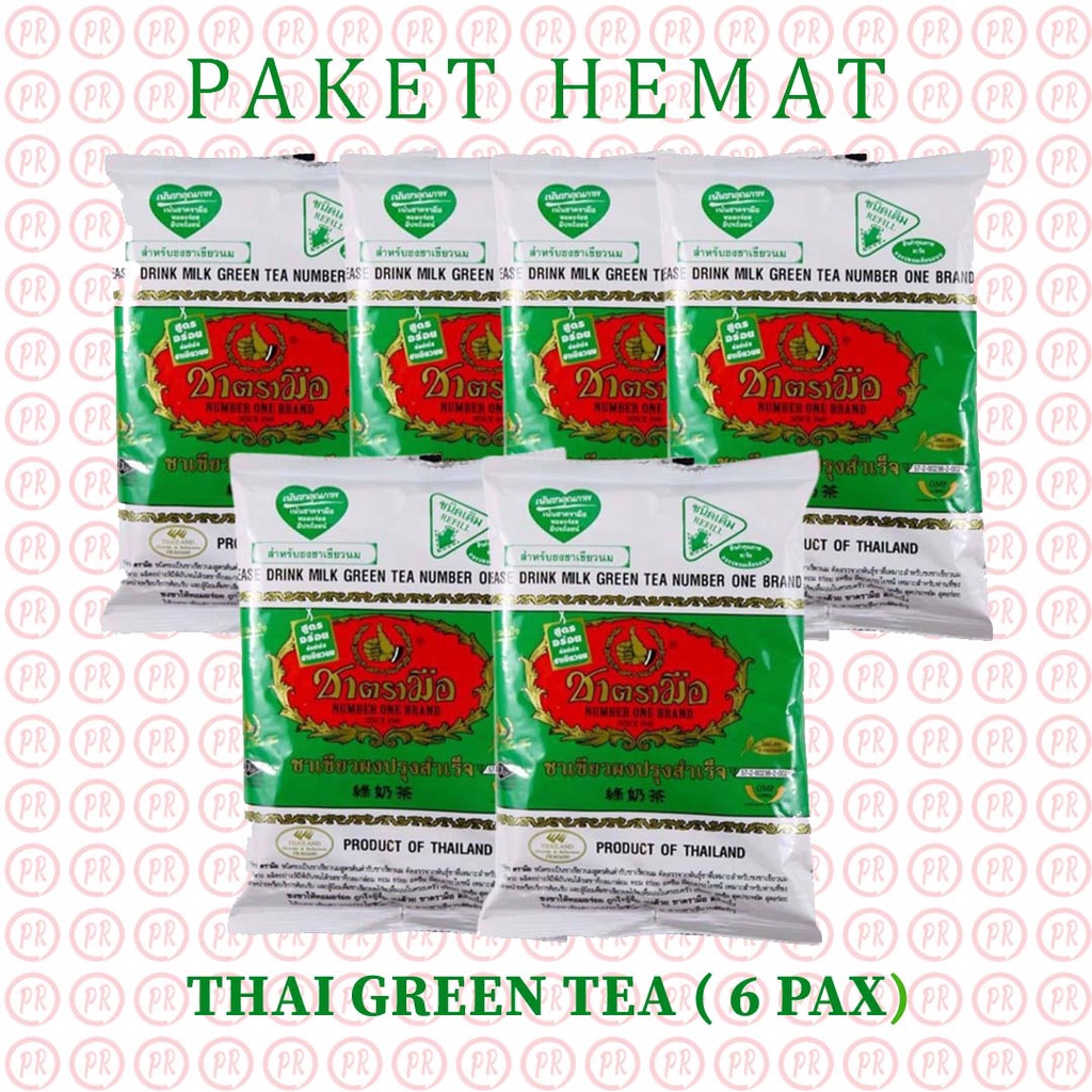 

PR PAKET HEMAT THAI MILK GREENTEA 200gr 6 pack