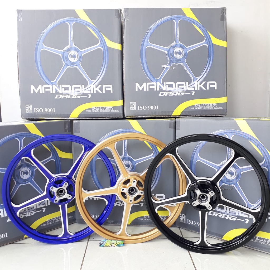 Velg Racing Set Kawasaki Ninja 150 R Power Mandalika Drag-1 Biru Gold Hitam Merah Orange Bisa juga u