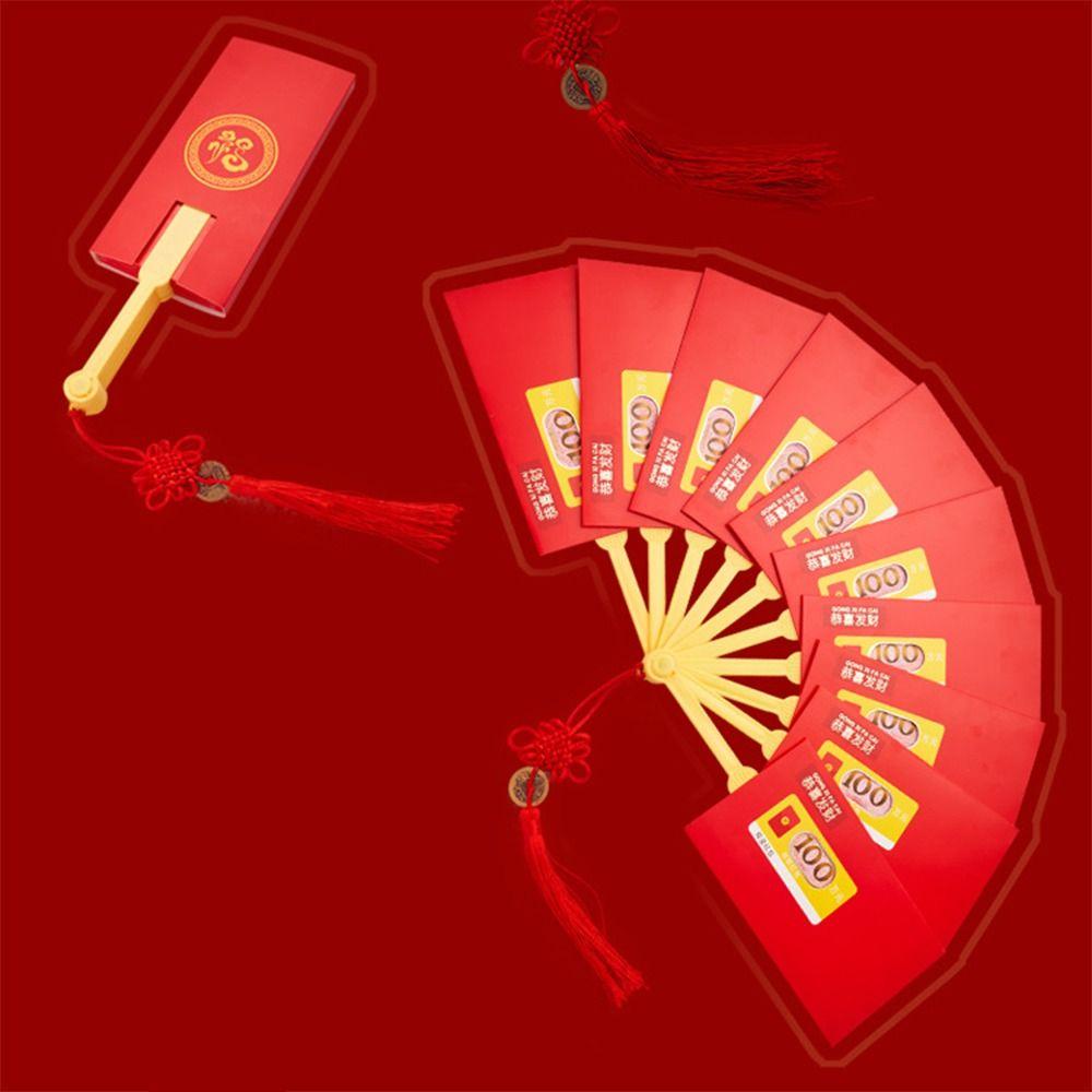 Lanfy Amplop Angpao Tahun Baru Cina / Imlek 6 / 10 Slot Warna Merah