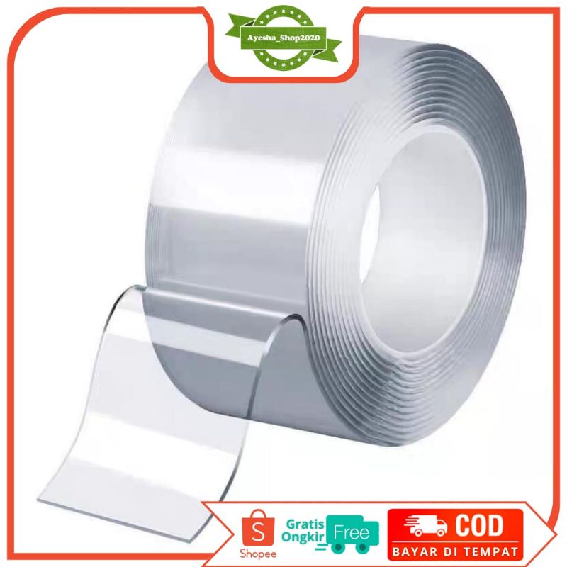

Double Tape Nano Selotip - Bening 2 Sisi Serbaguna