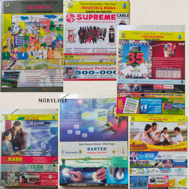 Jual YELLOW PAGES / BUKU PANDUAN TELPON / PANDUAN INFORMASI BISNIS