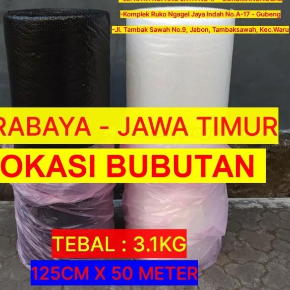 

Bubble Wrap Roll Hitam / Bening 125 Cm x 50 Meter - HITAM, TEBAL 2.1KG