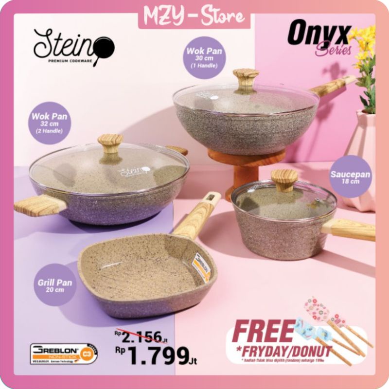 Steincookware Paket Onyx Stein Steincookware Set Onyx Series Paket Wajan Onyx Complete Steincookware (Pilih Bonus)