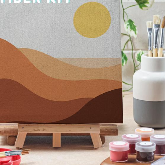 

Paint by number lukisan gurun dessert canvas 20x20 cm / painting kit - dessert02, 15x15cm