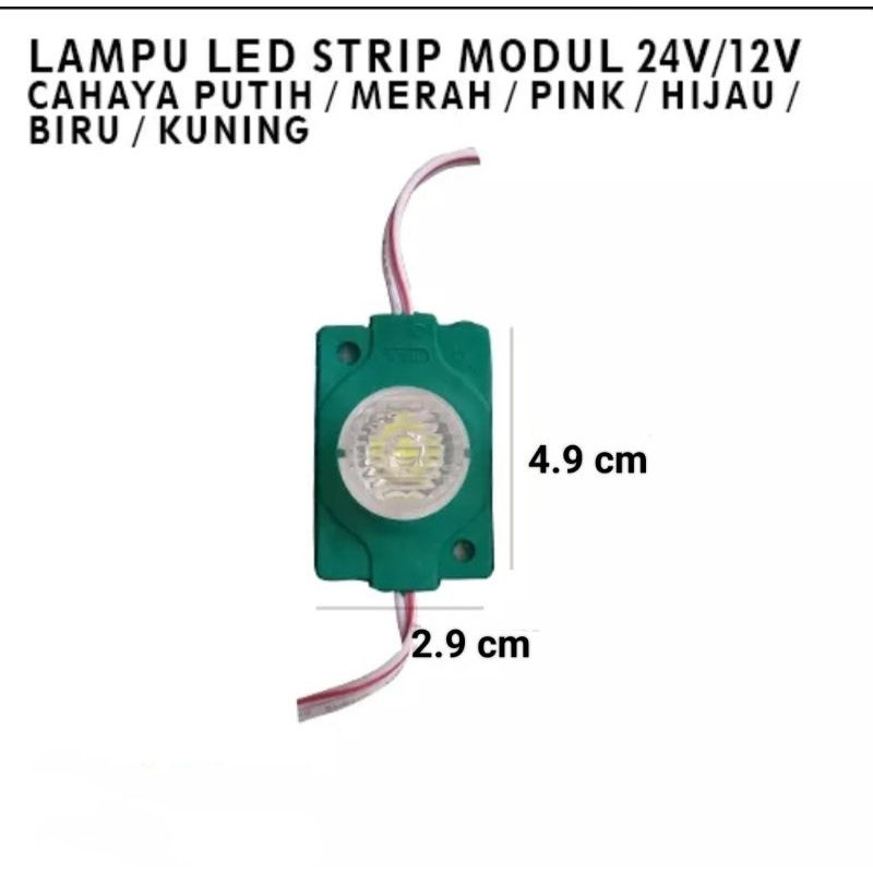 Lampu Modul LED 1 Mata 12V 1.5W/Lampu LED 1 Mata 12 Volt 1.5 Watt