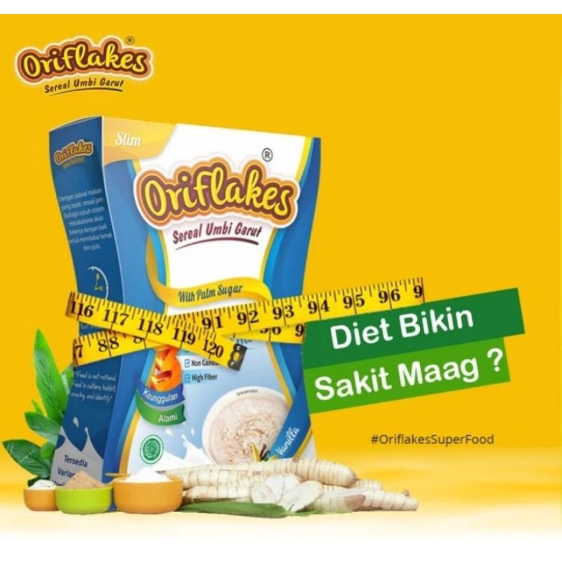 

Classica2106 Oriflakes Slim Green Tea 350 Gr Sereal Umbi Garut Meredakan Maag Gerd