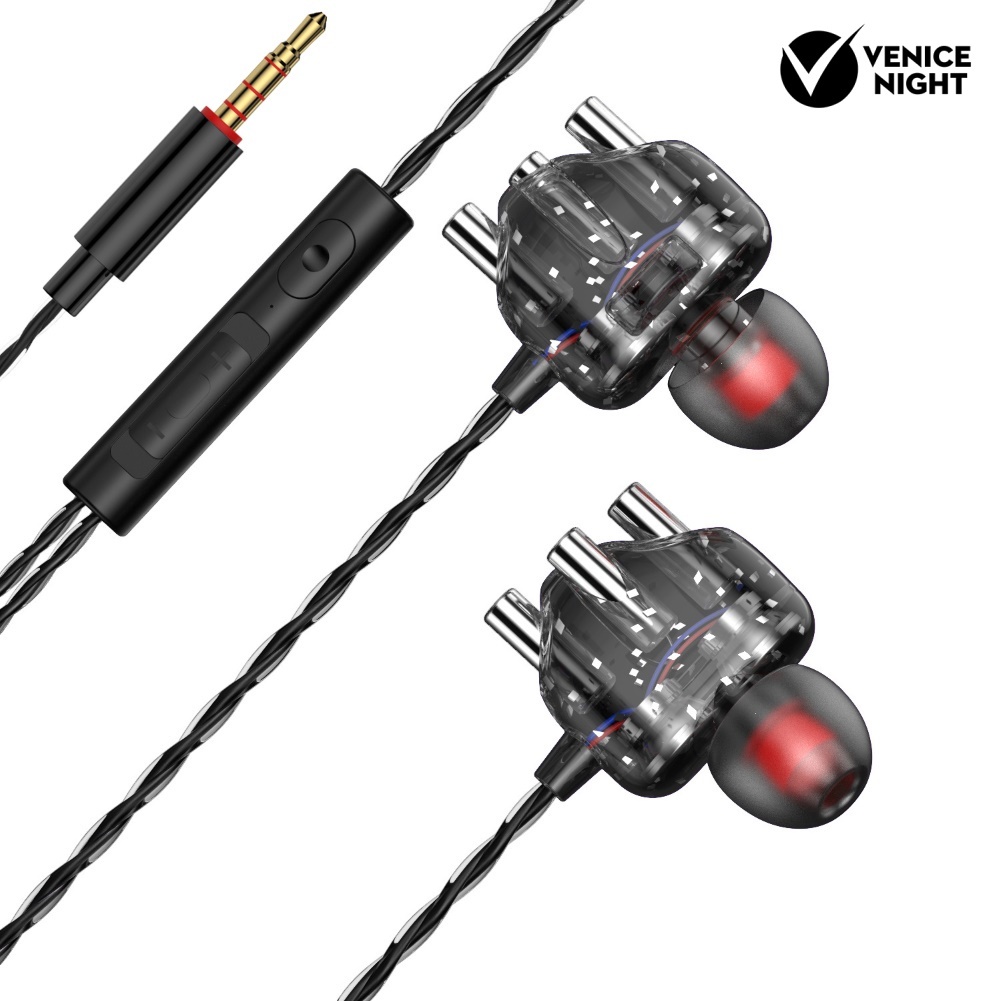 (VNEP) (Berkabel) Universal 3.5mm Stereo HiFi Musik Gaming Earphone Headset untuk Ponsel PC