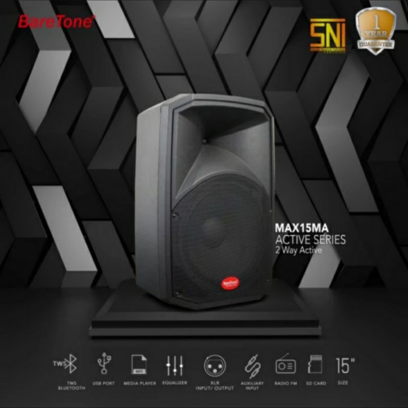 speaker aktif 15 inch original baretone max15ma speaker active karaoke 15 inch