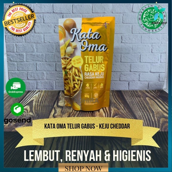 

Kata Oma Telur Gabus Rasa Keju Cheddar Kartika Toast Kue Gabus 63g