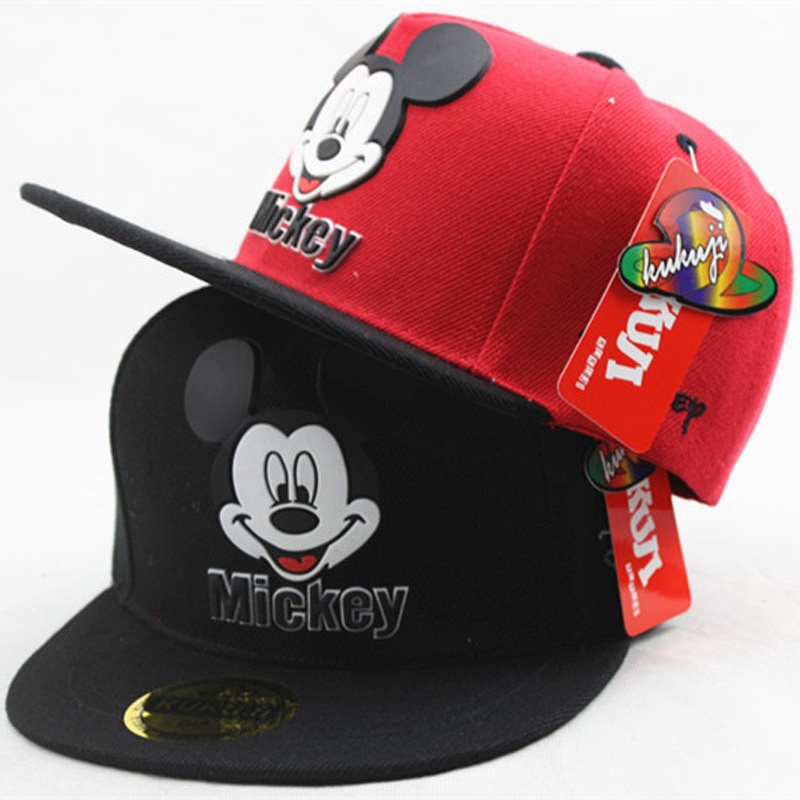 Topi Baseball Adjustable Motif Kartun Tikus Untuk Anak Laki-Laki / Perempuan