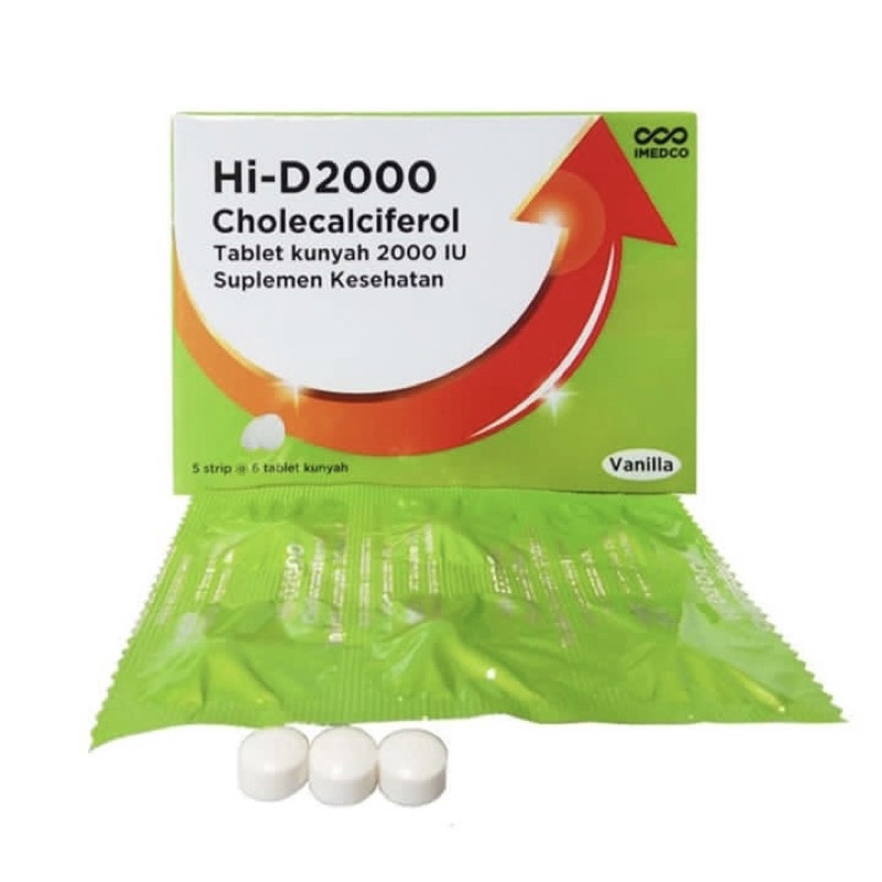 Hi D2000 box 30 tablet ( vitamin D2000IU )