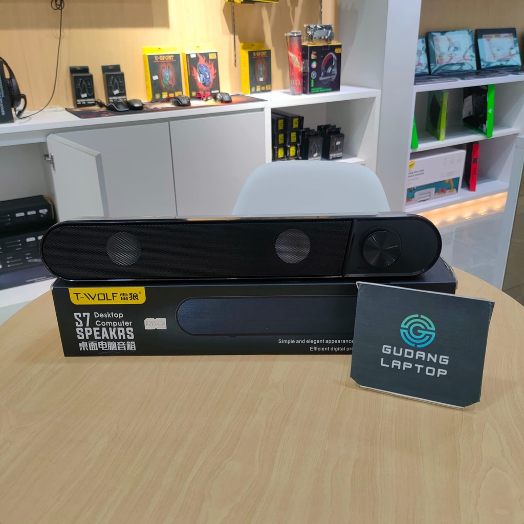 PROMO SPEAKER SOUNDBAR LAPTOP BLUETOOTH T-WOLF S7 BERGARANSI 1 TAHUN