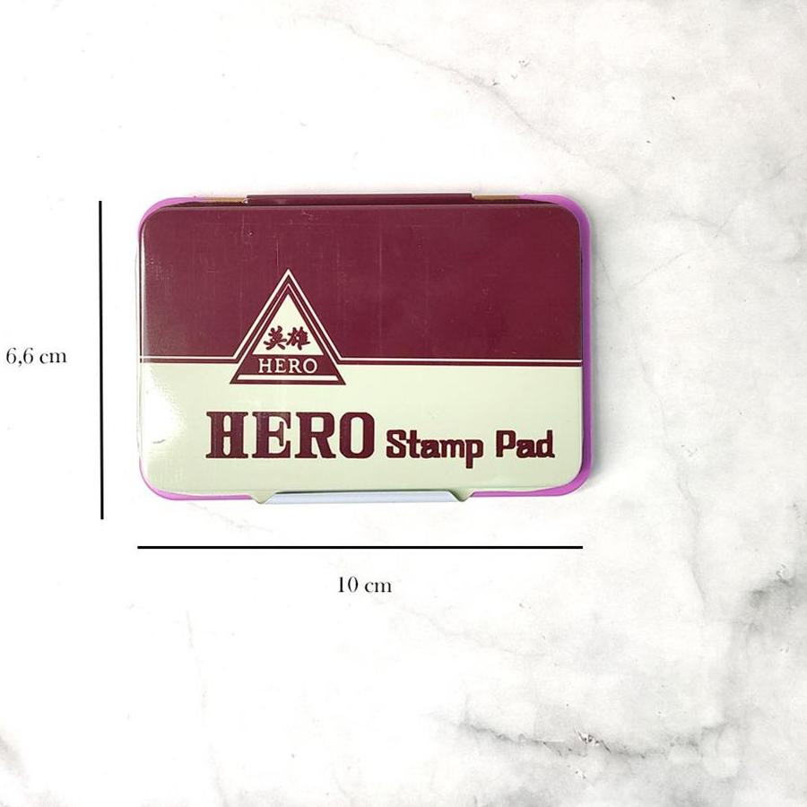 

⇜ Stamp pad Bak stempel KECIL+tinta no.3 /Bantalan stempel Hero す