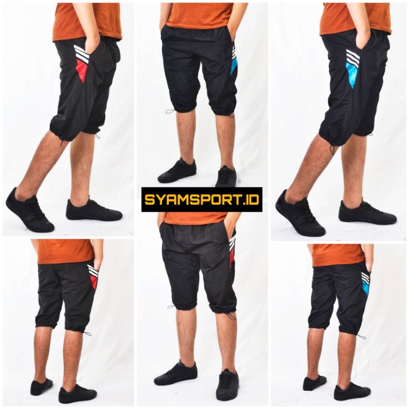 Celana Parasut 3/4 Pria Celana Olahraga Parasut Celana Parasut Sport Celana Running Celana Gowes Cel