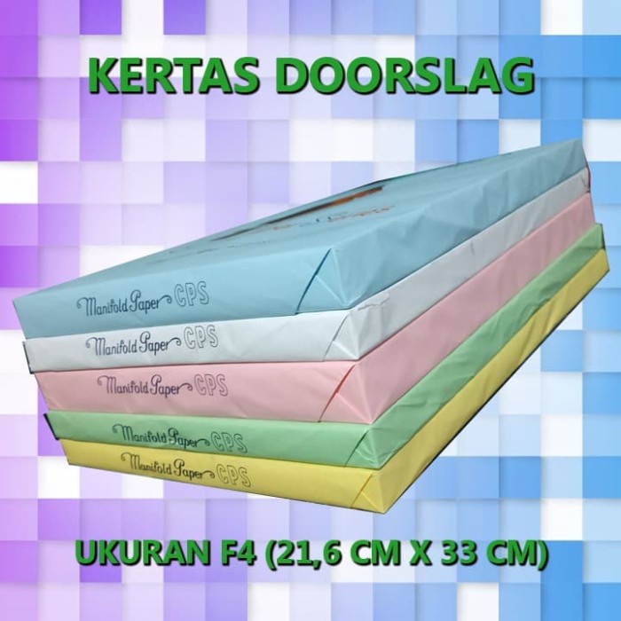 

Therm Kertas Doorslag/ Kertas Duslak 42 Gsm Warna Dan Kertas Doorslag Putih