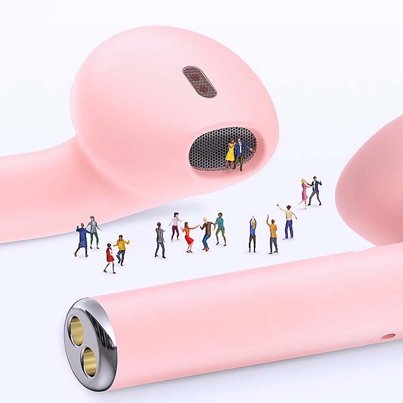 Earphone Bluetooth Headset Bluetooth Handsfree Bluetooth i12 Macaron Color