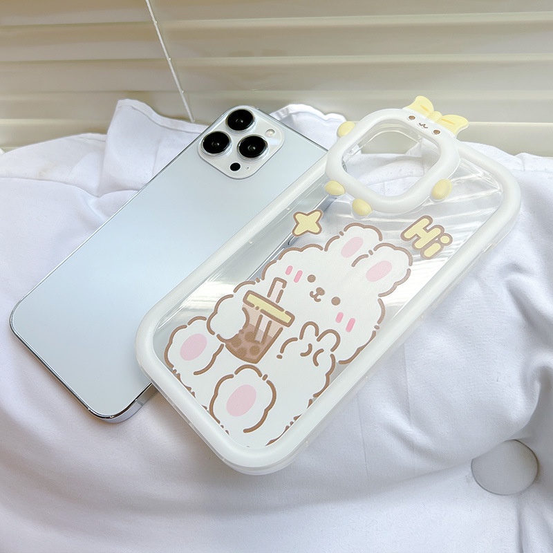 Soft Case Bahan Silikon Desain Kelinci Monster Untuk iPhone 11 12 13 14 Pro Max 6s 6 Plus 7 8 Plus XR X XS Max SE 2020 2022 14 Plus