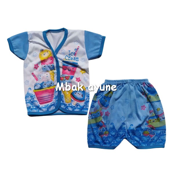 Setelan baju bayi / setelan lengan pendek /Baju Bayi Lengan Pendek Dan Celana Pendek / Setelan baju bayi / Baju Bayi Baru Lahir / Baju bayi motif keren dan lucu / Celana bayi /