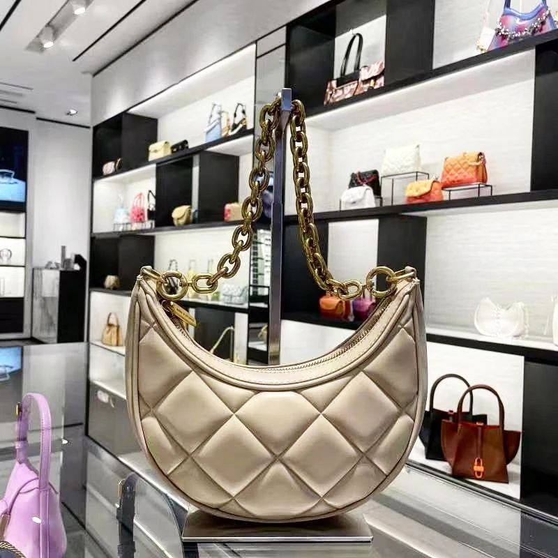 CK Bonnie Chain-Handle Crescent Bag