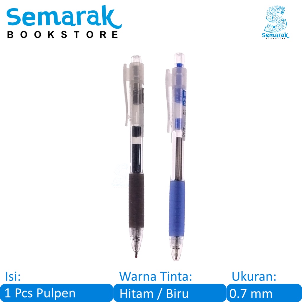 

Faber Castell Fast Gel Ballpoint Pulpen Jel Cepat Kering Anti Luntur 0.7 mm - Hitam / Biru