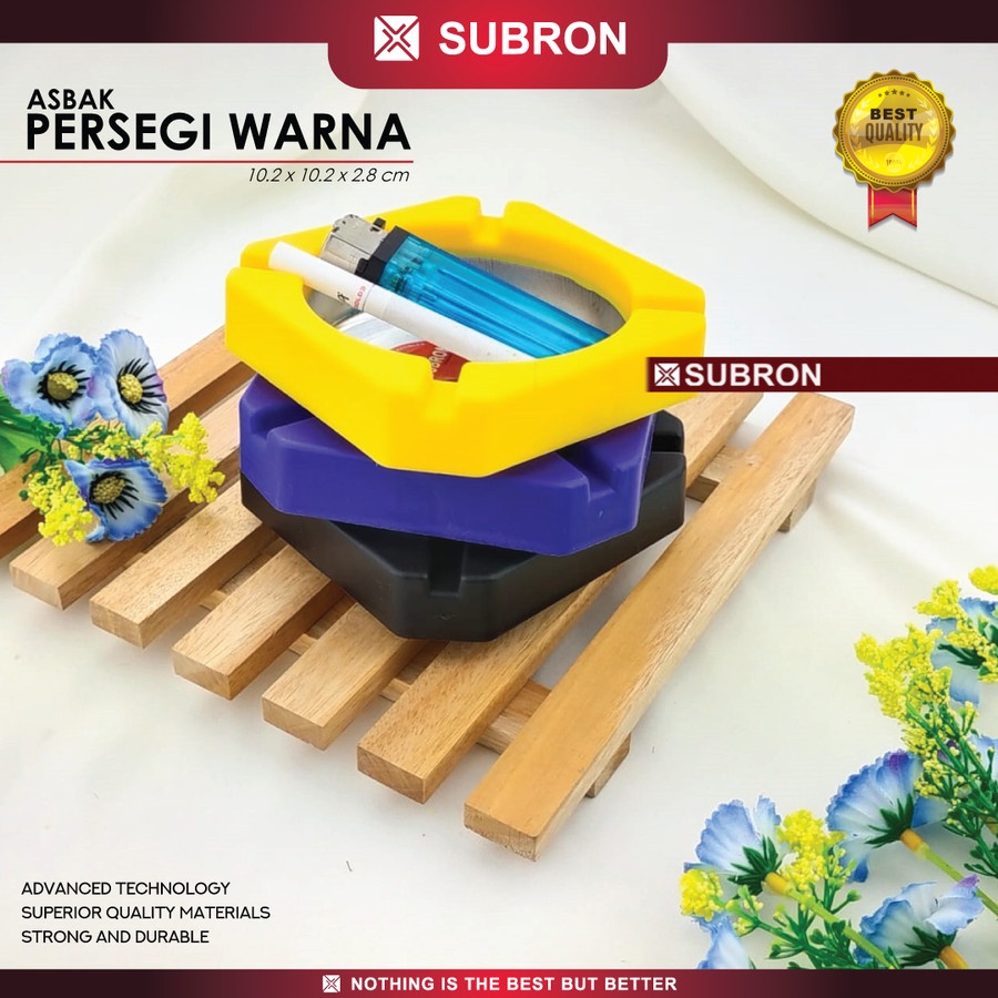 Asbak Persegi Warna Stainless - SUBRON