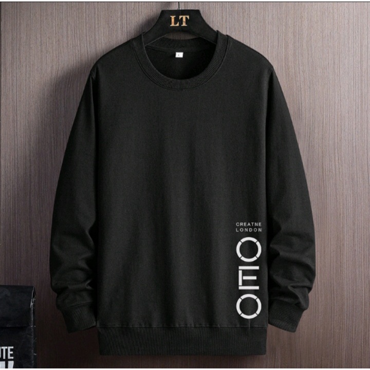 Sweater Crewneck OEO Basic Atasan Jacket Pria Wanita Style Korean Santai Terbaru Desain Simple