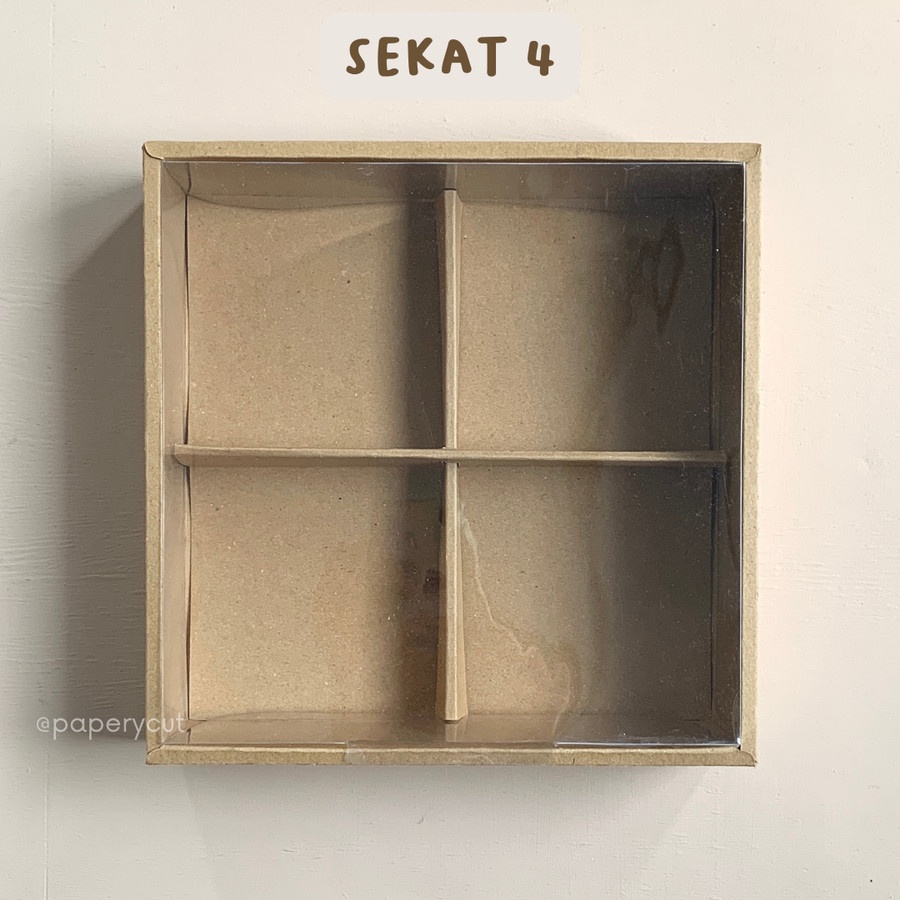 

Box Dus Kraft Packaging Hampers Kue Bulan Mooncake Mid Autumn Festival - Sekat 4