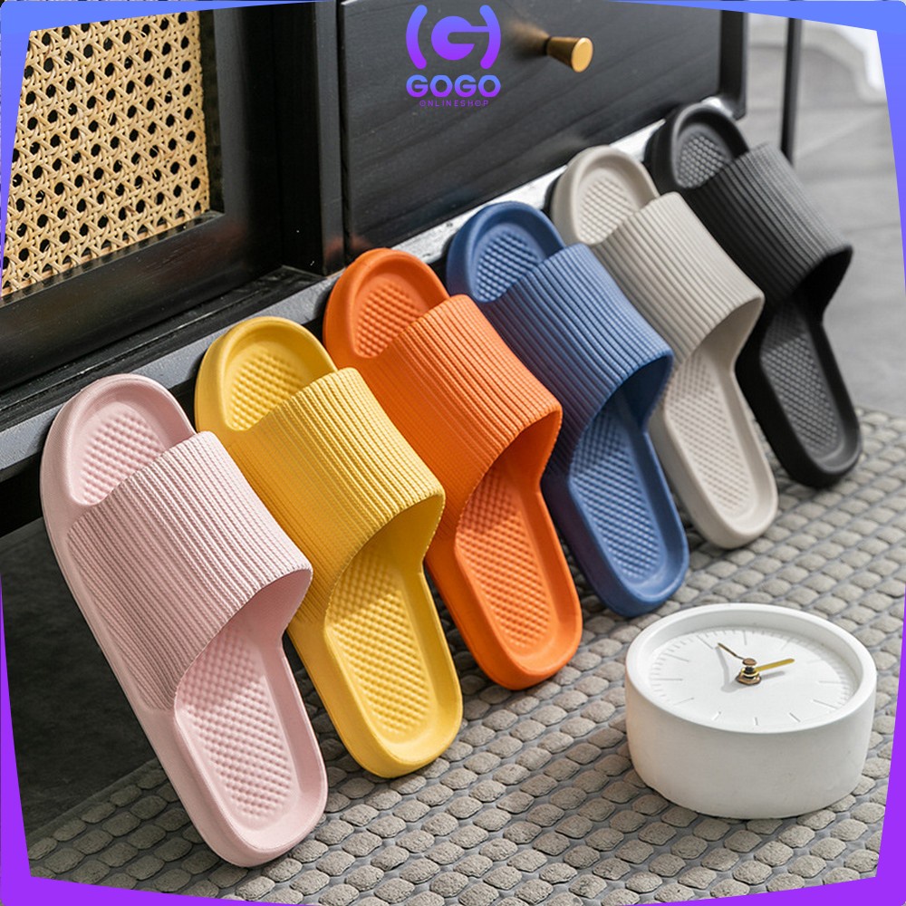 GOGO-S52 Sandal Slop Rumah Hotel Bahan Eva Sendal Karet Kamar Mandi Empuk Anti Slip Sandals Wanita Pria Couple