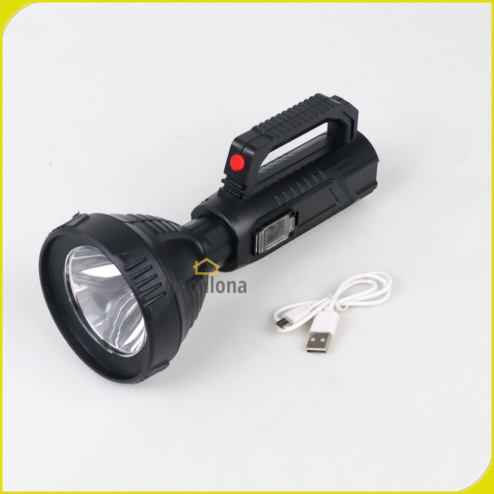 Pocketman Senter LED Flashlight Waterproof USB Rechargeable Cree XPE TaffLED LH-A08 Black