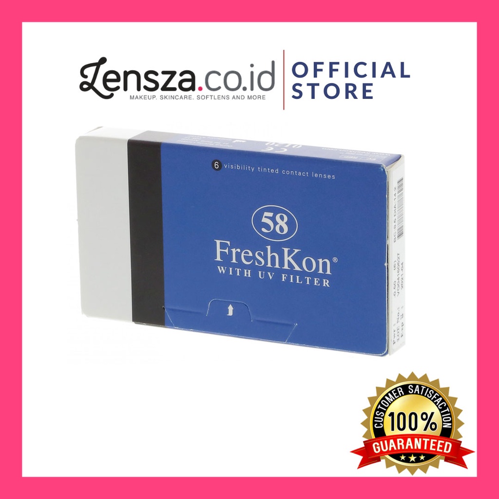 Soflen Freshkon F58 Clear / Freshkon Bening 58 with UV Filter / Softlens  Freshkon Bulanan Bening