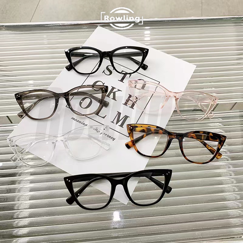 Rowling(ka-297) Kacamata Cat Eye Terbaru  Anti-Radiasi Blue Light Wanita/Pria Import Kacamata Fashion