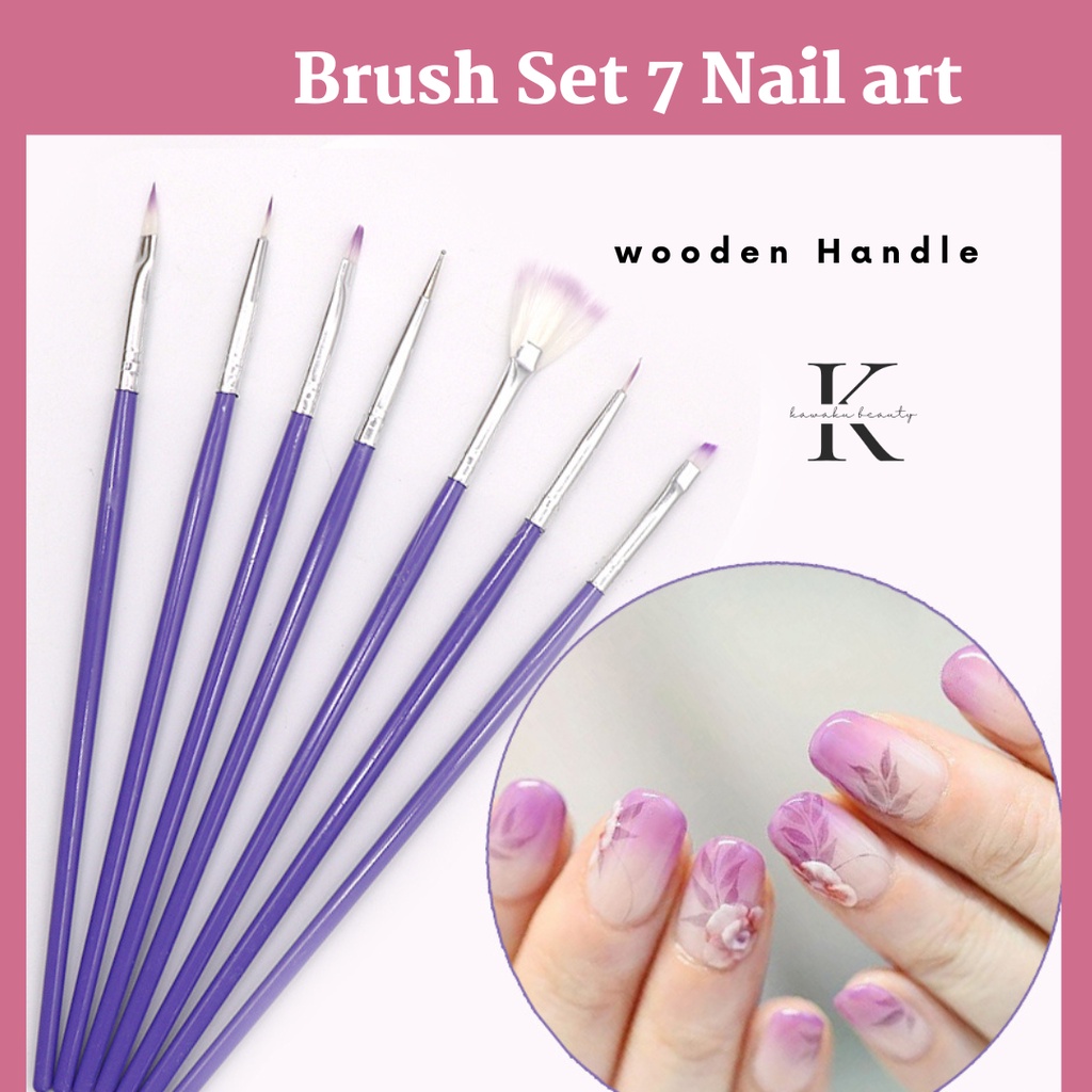 Brush set 7pcs Ungu NP-65