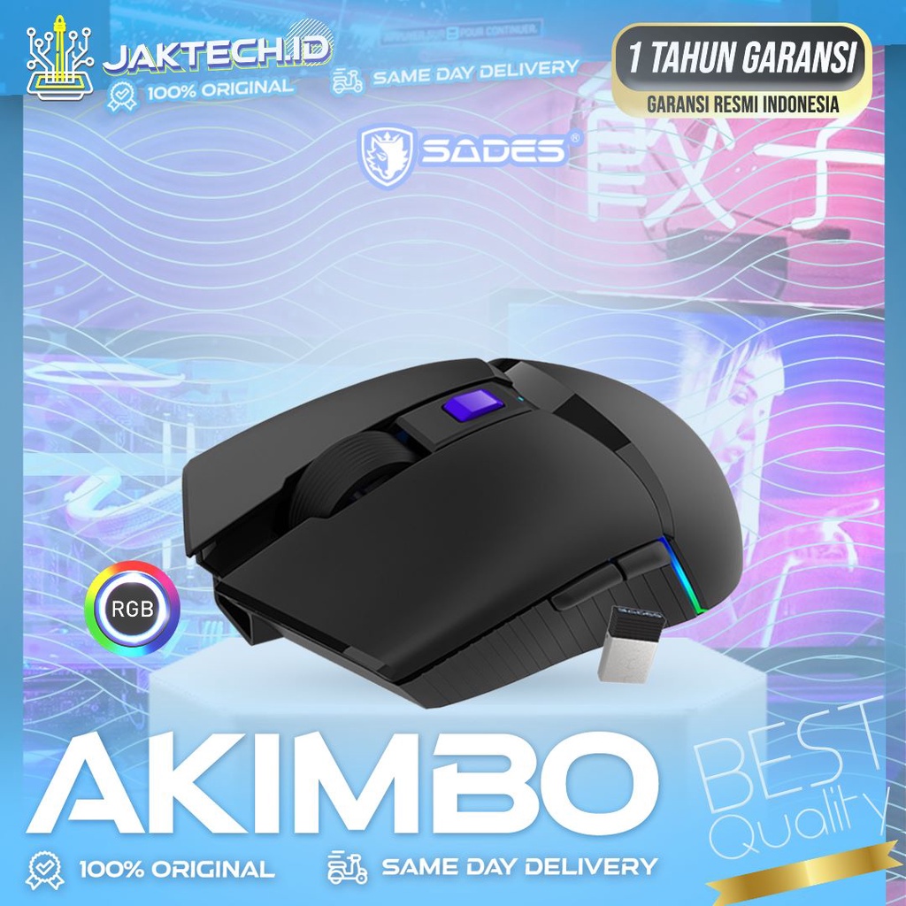 Sades Akimbo Mouse Gaming RGB Dual Mode