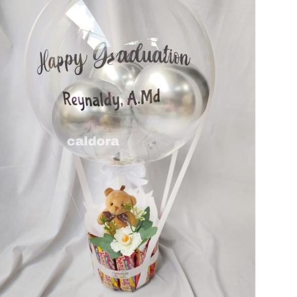 Snack Balon box timtam bouquet buket bucket - pink, kirim hari ini