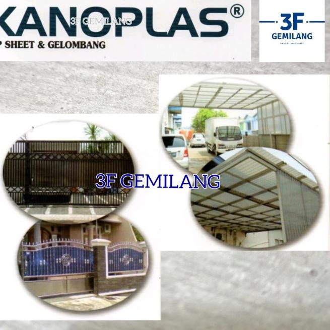 Fiber Plastik Penutup Pagar KANOPLAS POLOS CLEAR 1.1mm Meteran - Clear