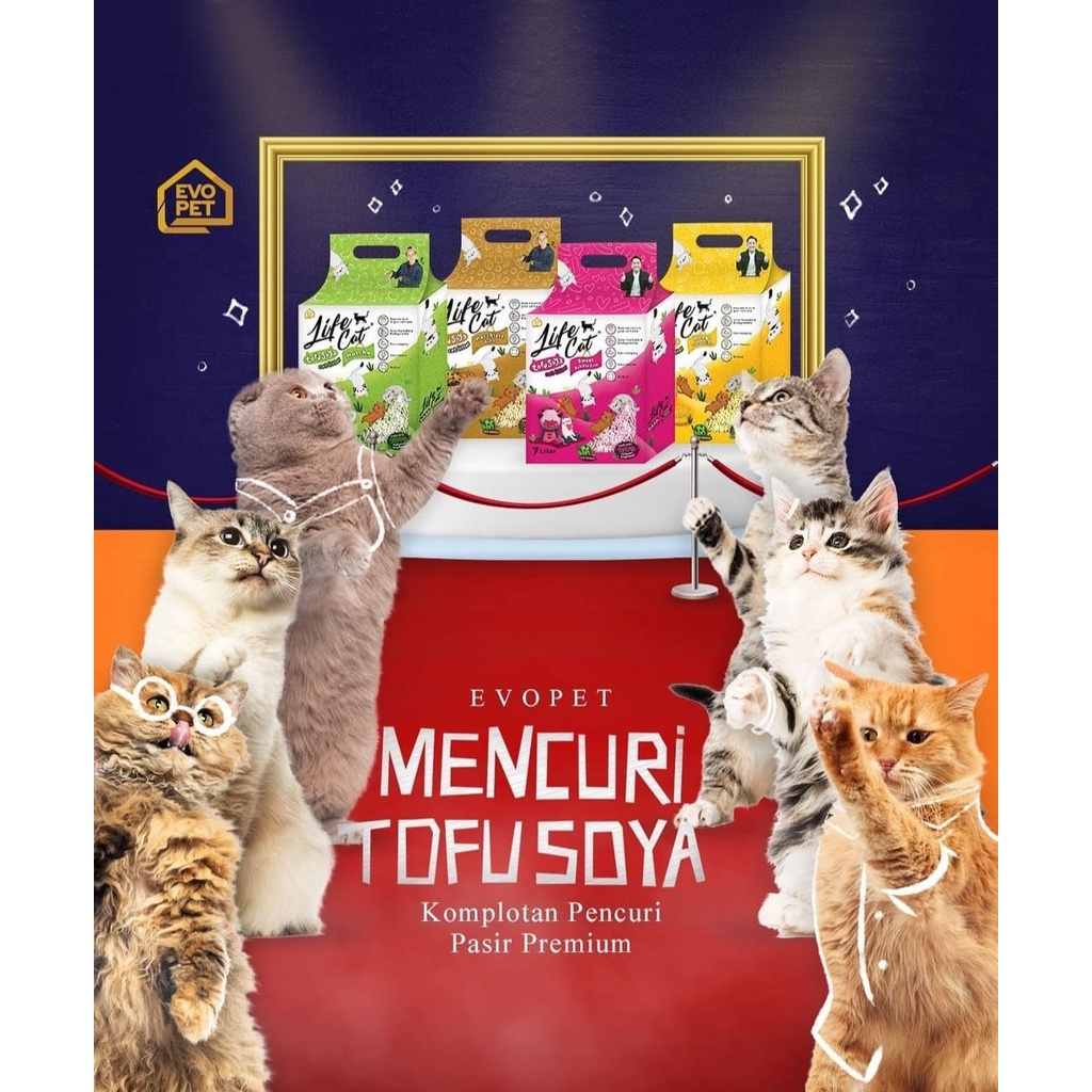 [gosend] Life cat tofu soya pasir kucing tofu soya pasir kucing gumpal 7 Liter