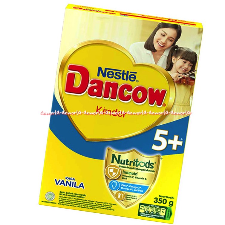 Nestle Dancow Kinder 5+ Rasa Vanila 350gr Nutritods Susu Dancow Bubuk Putih Rasa Vanila Untuk Usia 5 tahun Ke Atas 350 gram