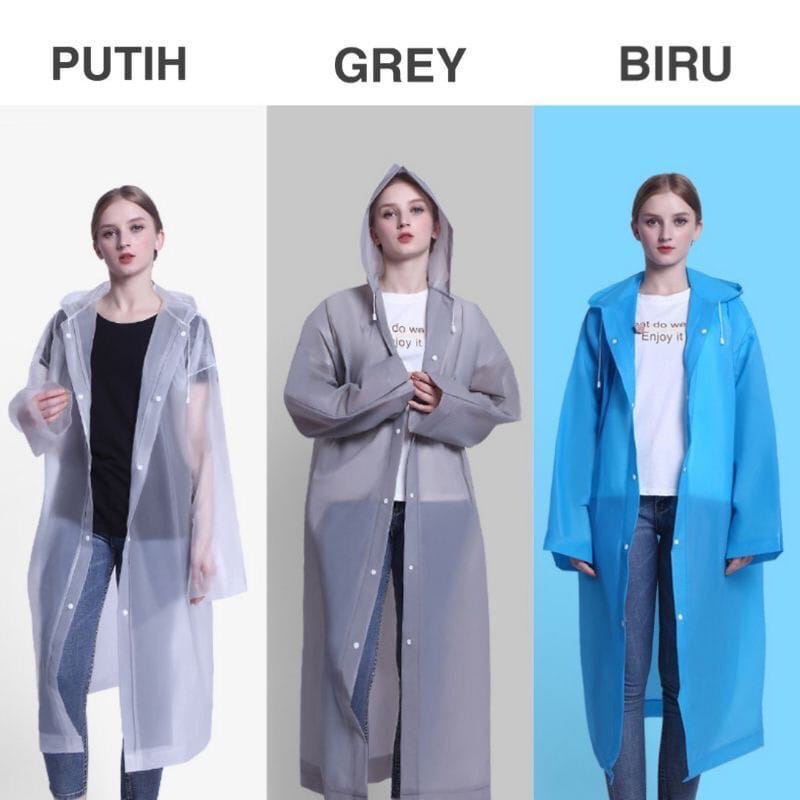 Jas Hujan / Jas Hujan Korea / Jas Hujan Fashionable Import / Jas Hujan Termurah &amp; Berkualitas / Jas hujan Reusable