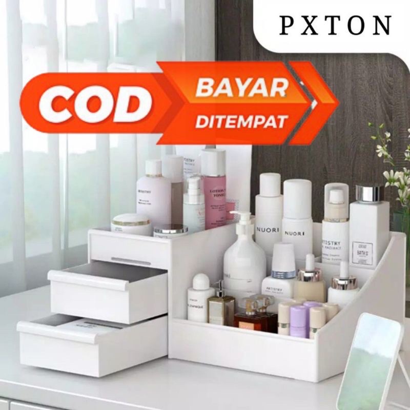 【GROSIR】MEDAN COD TERMURAH Storage Rak Kosmetik 2 Laci BRAND PIXTON / Rak Kosmetik Murah / Rak Murah