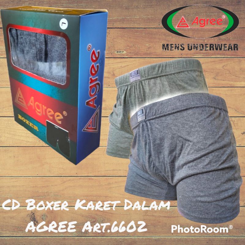 Celana Dalam Pria AGREE BOXER 6602 Karet Dalam-Kolor Pria Murah-Pakaian Dalam Pria