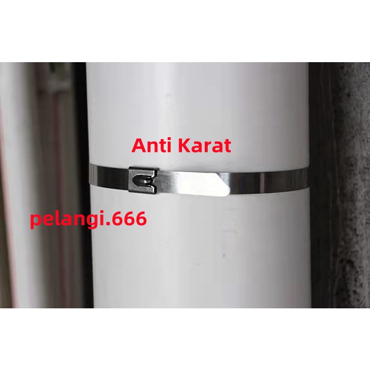 Kabel Ties/Kabel Tis Stainless SS304 10cm/20cm/30cm/40cm Exhaust/Knalpot Motor Mobil