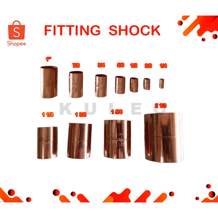 sock pipa tembaga 7/8 / Sok Tembaga / Shock Sambungan Pipa - Fitting Shock 7/8