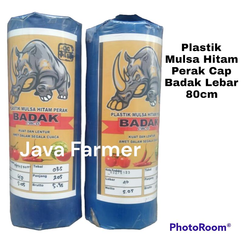 Plastik Mulsa Hitam Perak Cap Badak Lebar 80cm