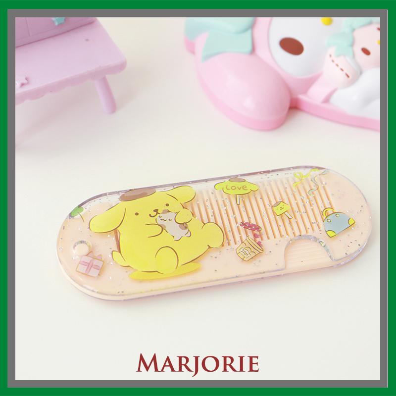 Sisir Kecil Plastik  Kartun Lucu Lipat Portabel Sisir Poni  Kuromi Melody Cinnamoroll Kitty-MJD