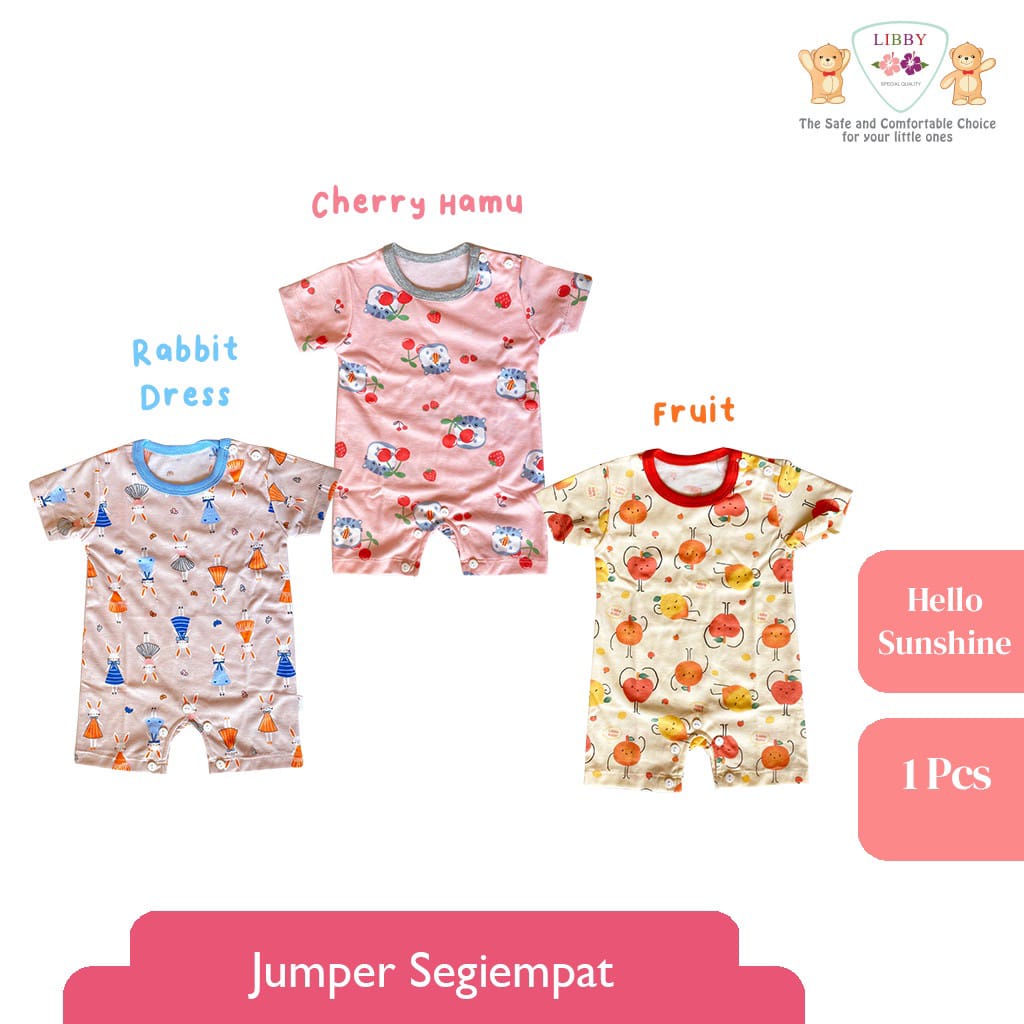 LIBBY Jumper Segitiga-Segiempat Motif Hello Sunshine