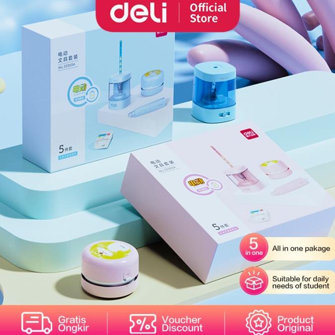 

TERMURAH Deli Set Elektrik Rautan Penghapus Vacuum Pensil 5 In 1 33303 /ALAT TULIS AESTHETIC/ALAT TULIS SEKOLAH/ALAT TULIS SET/ALAT TULIS LENGKAP/ALAT TULIS ANAK/ALAT TULIS LUCU