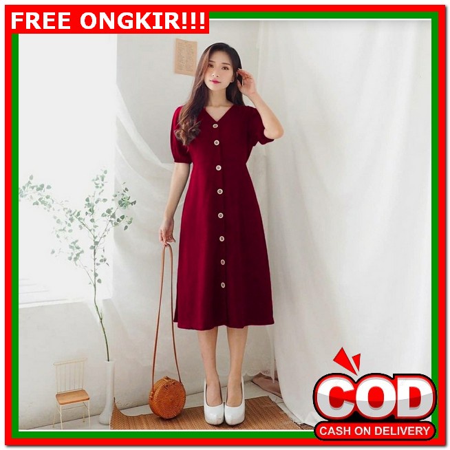 Pakaian Natal Terbaru Dres Wanita Kekinian / Dress Brukat Nathali Pendek Korea Wanita Terbaru 2021 2