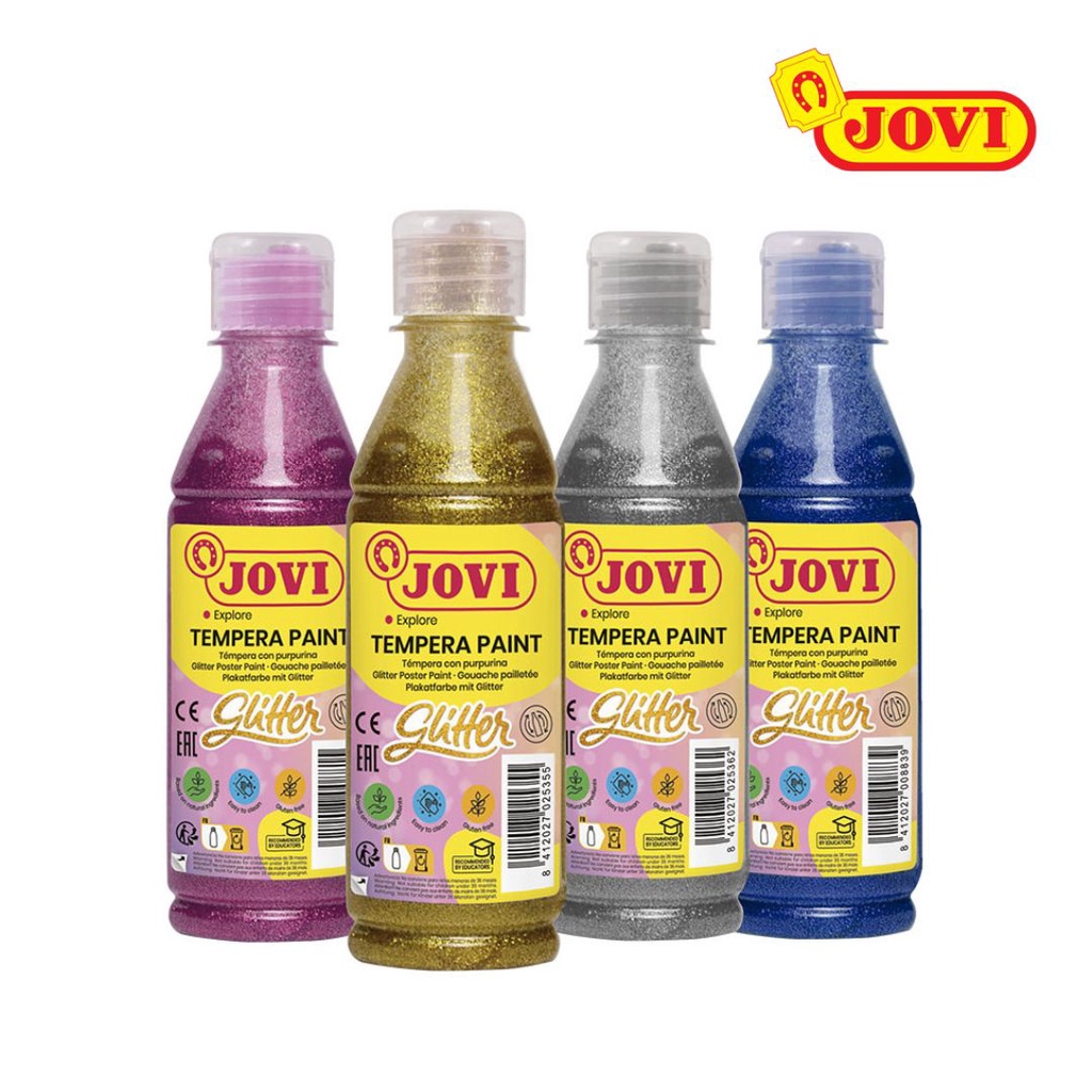 

JOVI Liquid Poster Paint Glitter 250 ml Cat Warna Glitter Cat Lukis Cat Cair